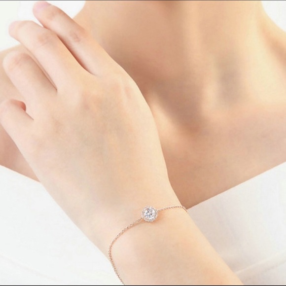 Perfect simplicity, zircon crystal GOLD bracelet - Picture 5 of 6